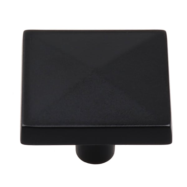 Gliderite Hardware 1-1/4 in. Matte Black Classic Square Cabinet Knob, 10PK 5207-MB-10 - main